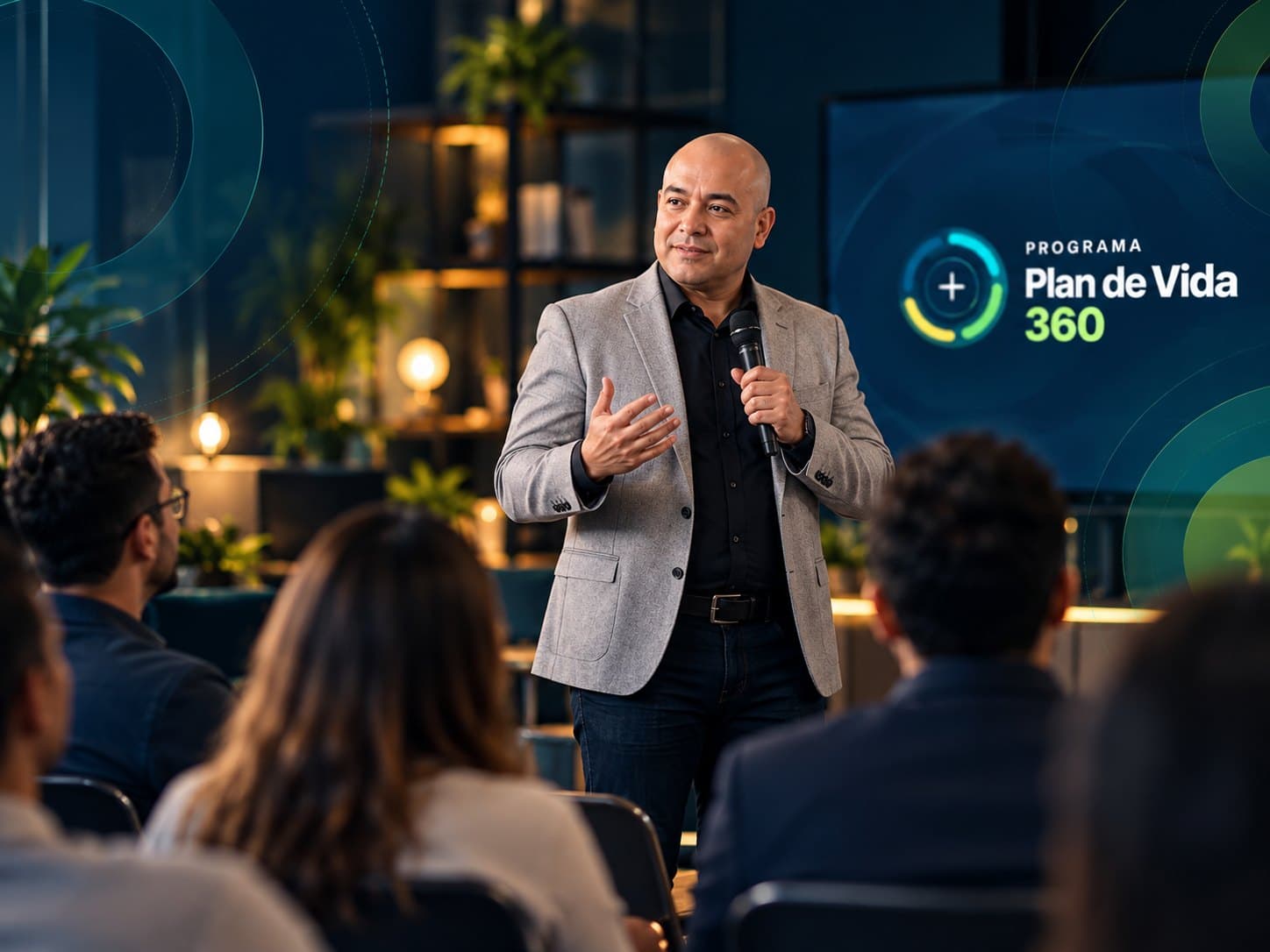 Jaime Camacho presentando el Programa Plan de Vida 360